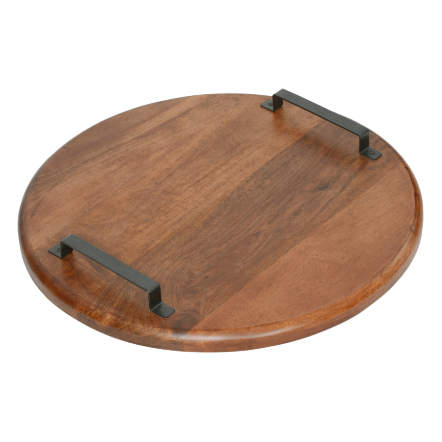 Duqqa Mango Wood 50x50cm Round Serving Board - Serving Boards Fab Habitat