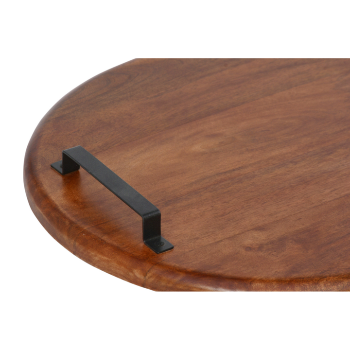 Duqqa Mango Wood 50x50cm Round Serving Board - Serving Boards Fab Habitat