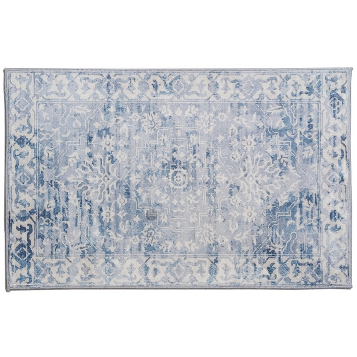 60 Cm X 180 Cm Shay Blue Machine Washable Non Slip Kitchen Mat