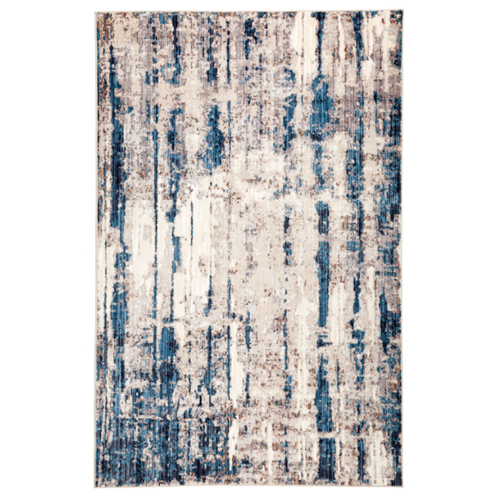 Antalya Blue Modern Distressed Rug - Soft And Plush Turkish Rugs Fab Habitat