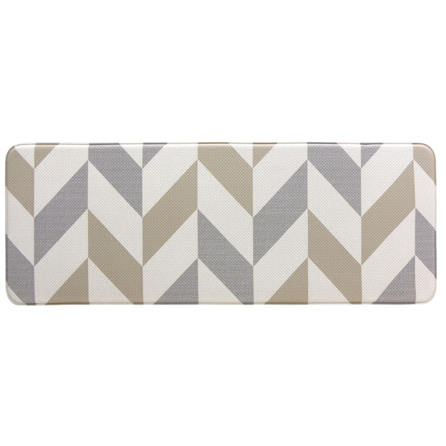 Gainsboro Soft Padded Herringbone Kitchen Mat - Soft Padded Kitchen Mats Fab Habitat