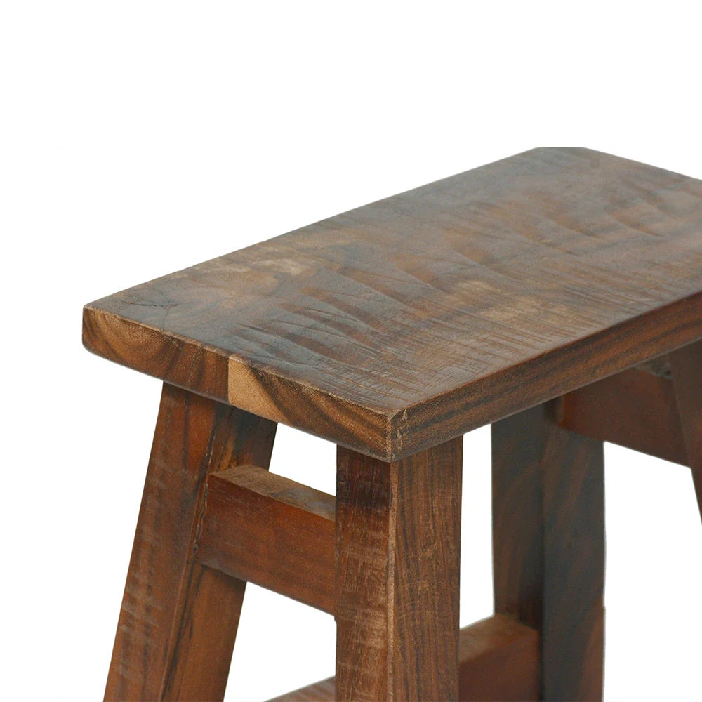 Apurva Natural Wood Accent Stool - Stool Fab Habitat