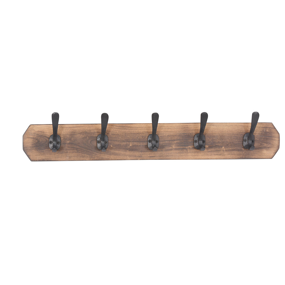 Caelum 60cm Wood and Metal Wall Hook - Wall Hooks Fab Habitat