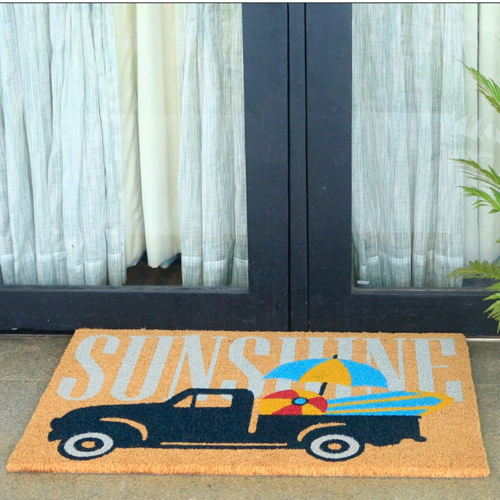 Sunshine Multicolour PVC Backed Coir Doormat