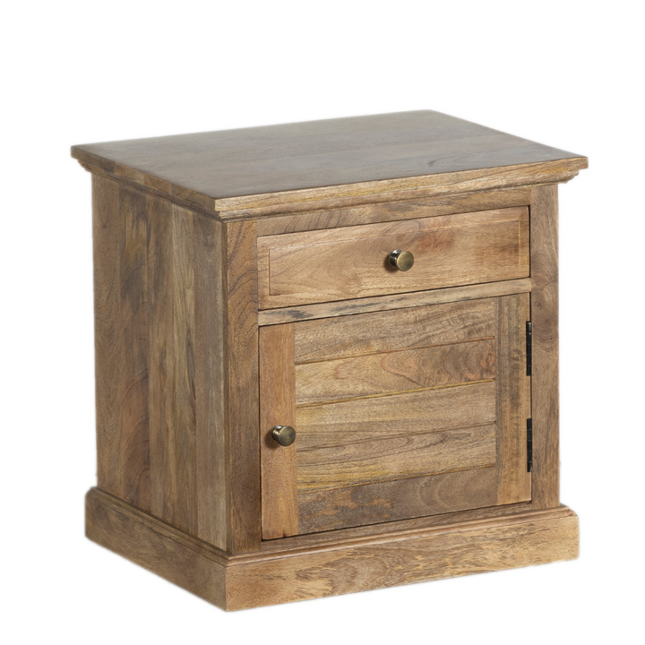 Clovelly Bedside Table - Natural Finish | 1 Drawer & 1 Cabinet