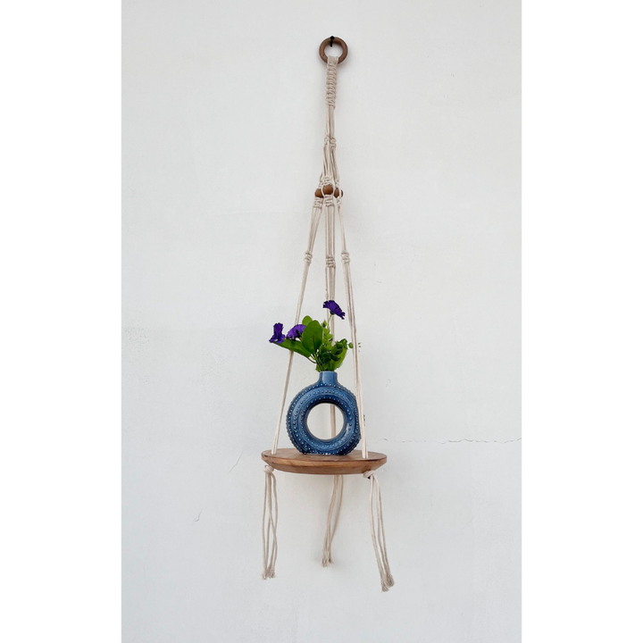 Lho 1 Tier Macramé Hanging Shelf