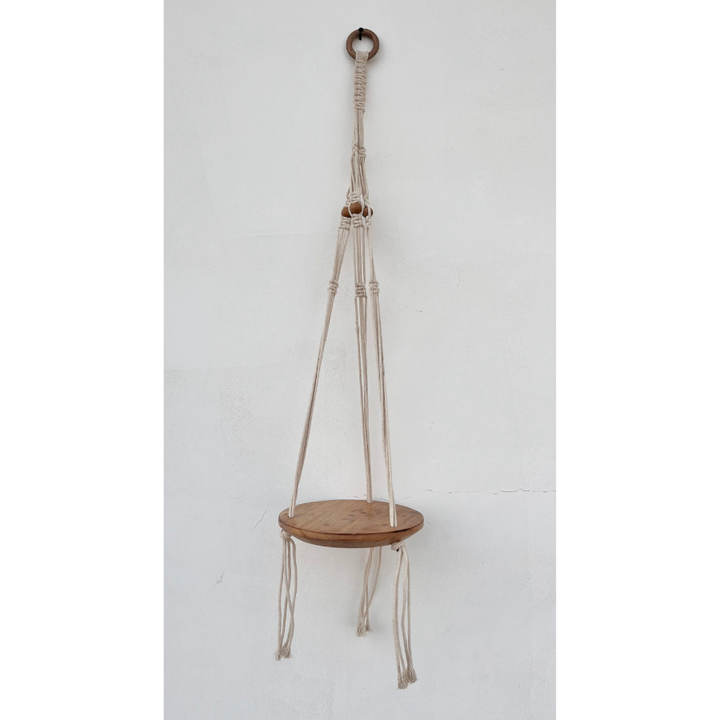 Lho 1 Tier Macramé Hanging Shelf