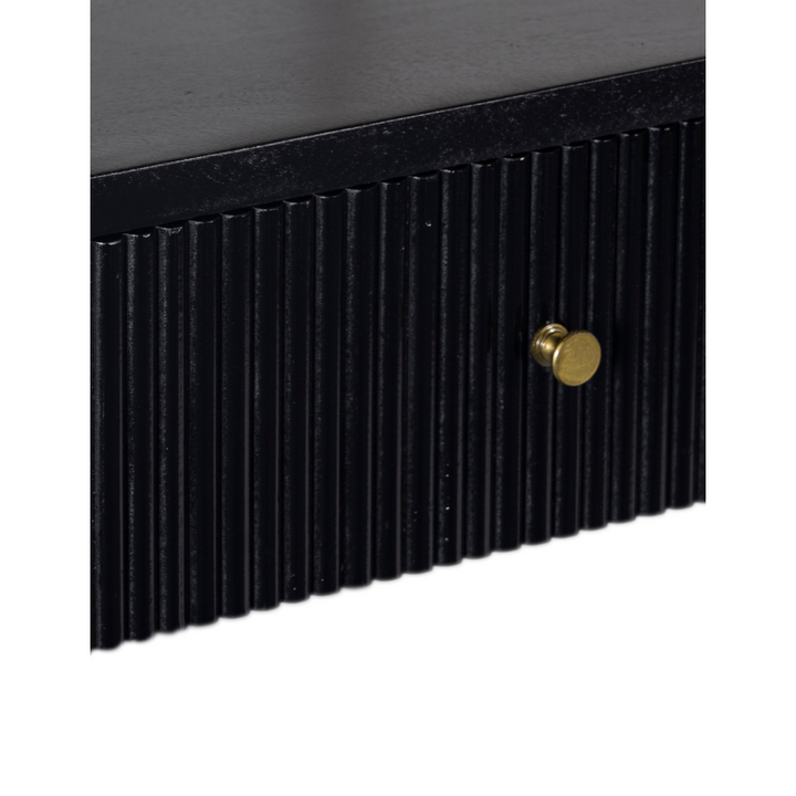 Frazer Black Console Table with 3 Drawers - 150cm