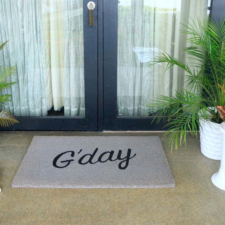 G'Day Grey PVC Backed Coir Doormat