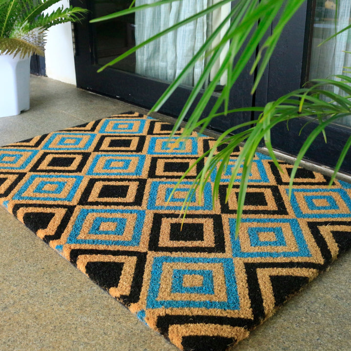 New Diamonds PVC Backed Coir Doormat