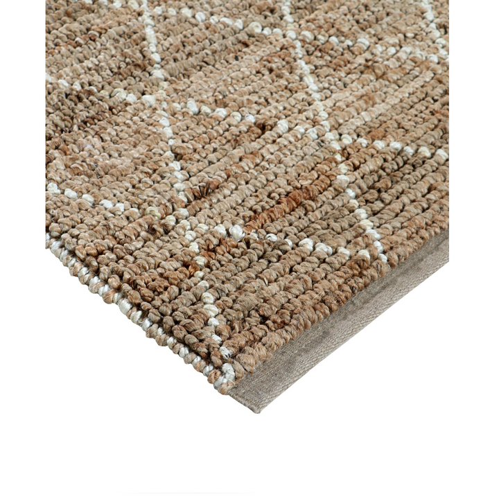 Anant White and Natural Diamond Jute Rug