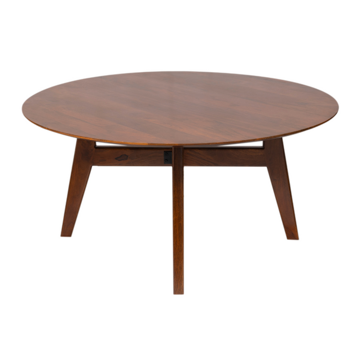 Arese Round Solid Mango Wood Dining Table – 150 cm