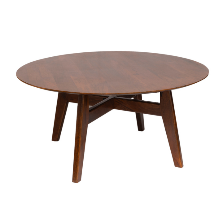 Arese Round Solid Mango Wood Dining Table – 150 cm