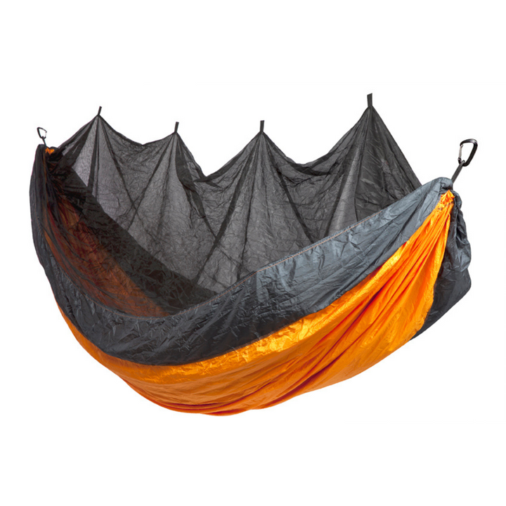 Bug Net Hammock - Dark Cheddar Body & Blueberry Border