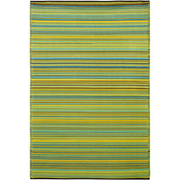 Cancun Lemon Toned Melange Recycled Plastic Outdoor Rug