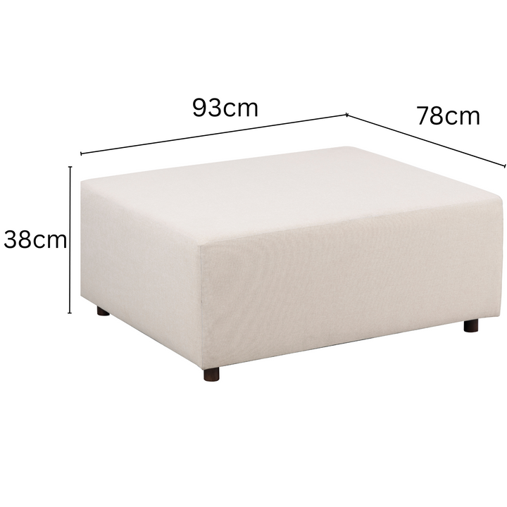 Celeste Beige Upholstered Ottoman