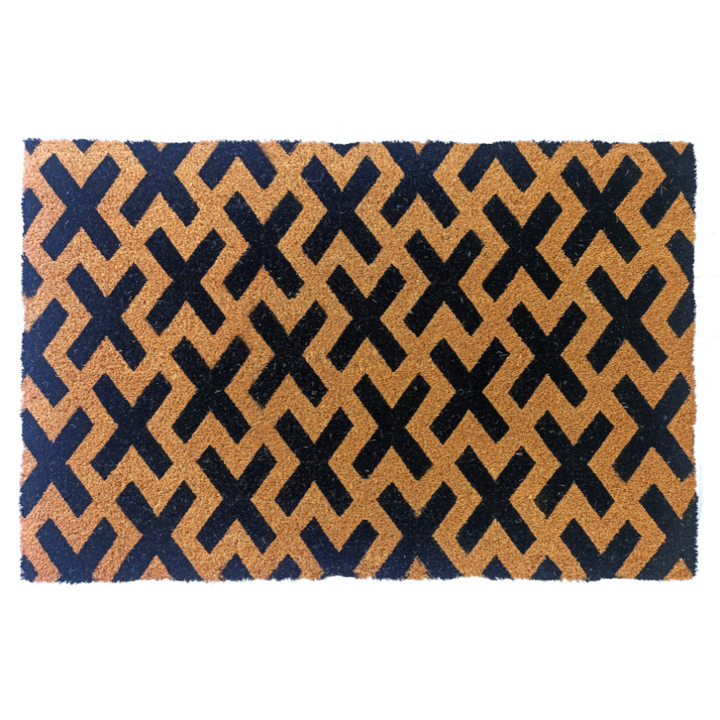 Cross PVC Backed Coir Doormat