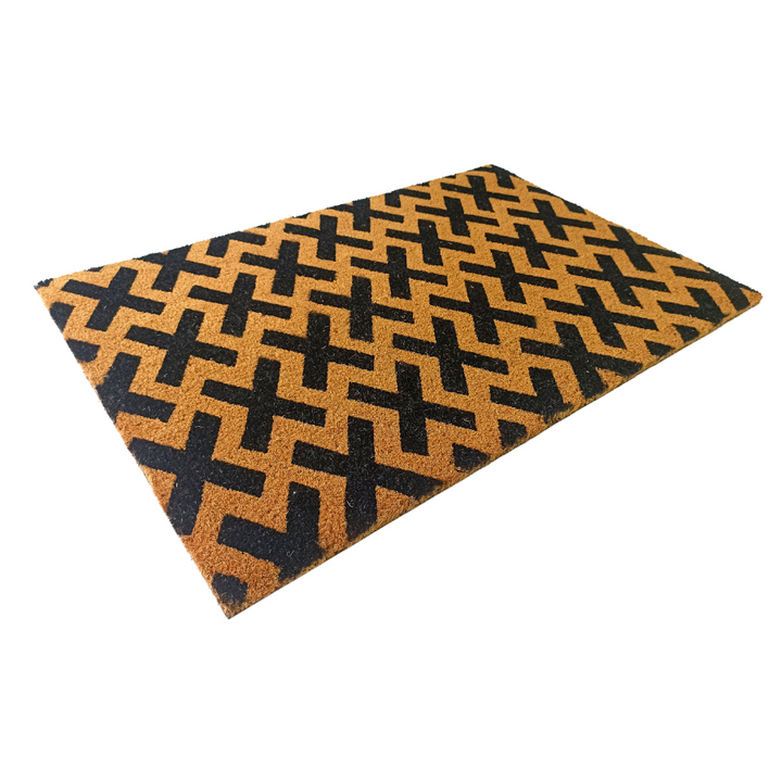 Cross PVC Backed Coir Doormat