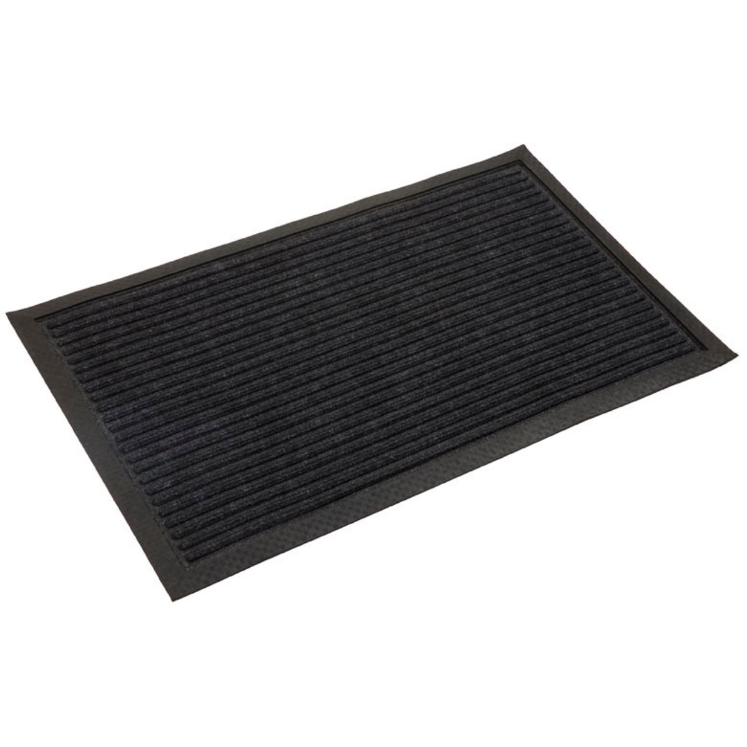 Daro Charcoal Black Thin Polypropylene doormat