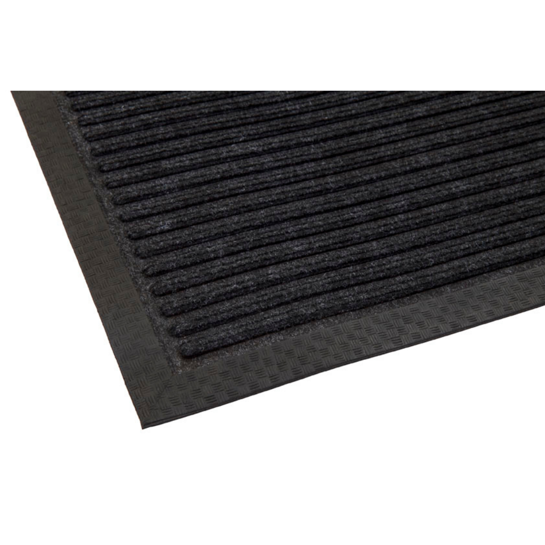 Daro Charcoal Black Thin Polypropylene doormat