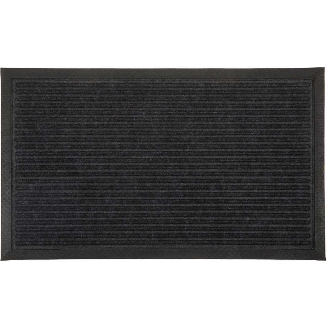 Daro Charcoal Black Thin Polypropylene doormat