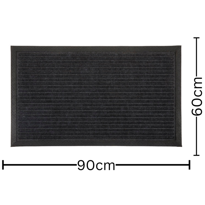 Daro Charcoal Black Thin Polypropylene doormat