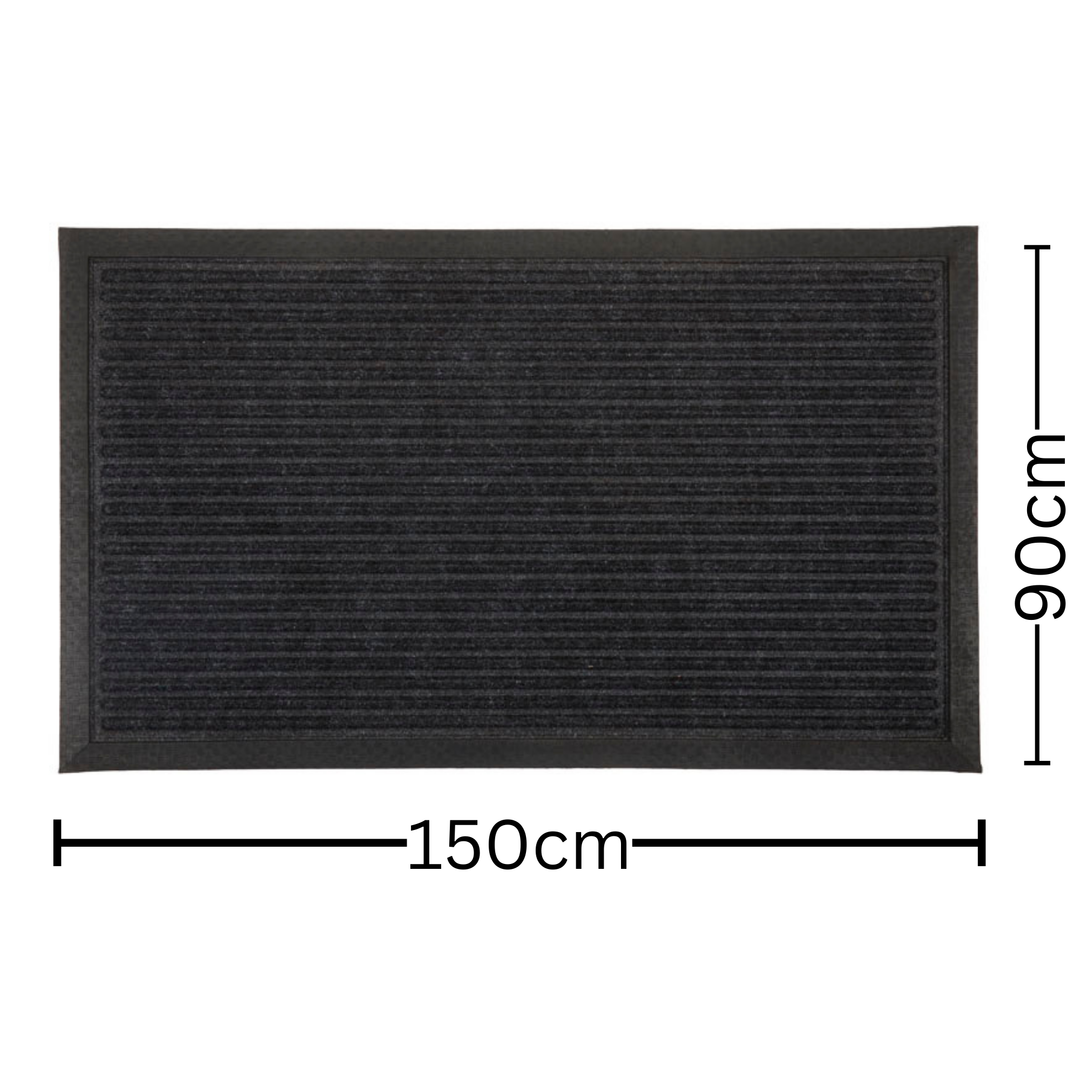 Daro Charcoal Black Thin Polypropylene doormat