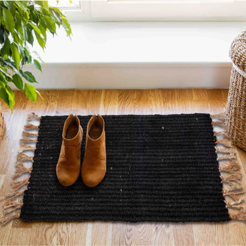 60x90 CM Estate Charcoal Black Jute doormat