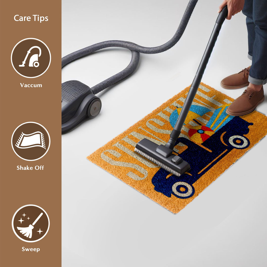 Sunshine Multicolour PVC Backed Coir Doormat