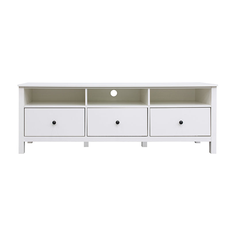 Floriana White 157cm Entertainment TV Unit with 3 Drawers