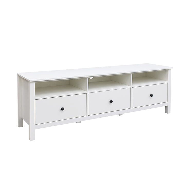 Floriana White 157cm Entertainment TV Unit with 3 Drawers