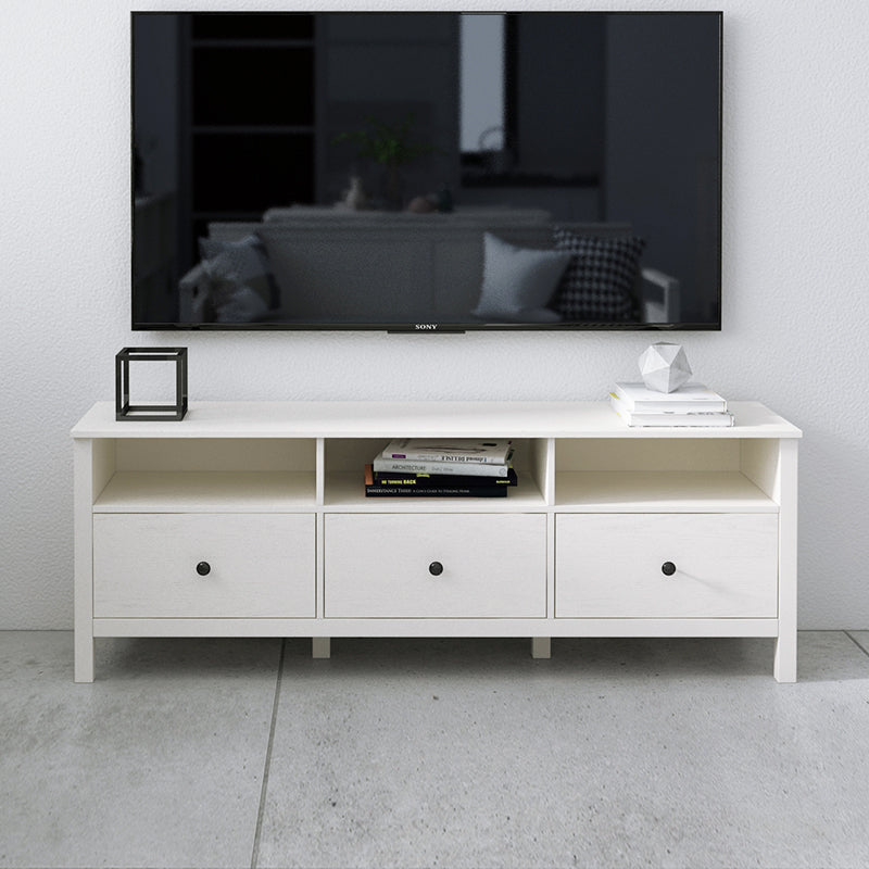 Floriana White 157cm Entertainment TV Unit with 3 Drawers