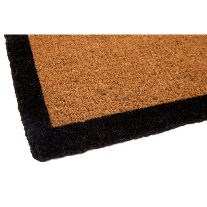 Four Corners Black Border and Natural Long Doormat