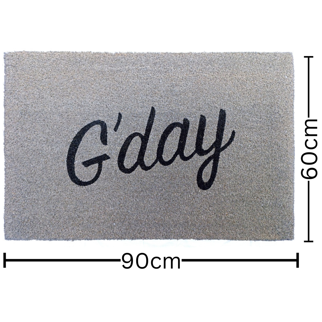 G'Day Grey PVC Backed Coir Doormat