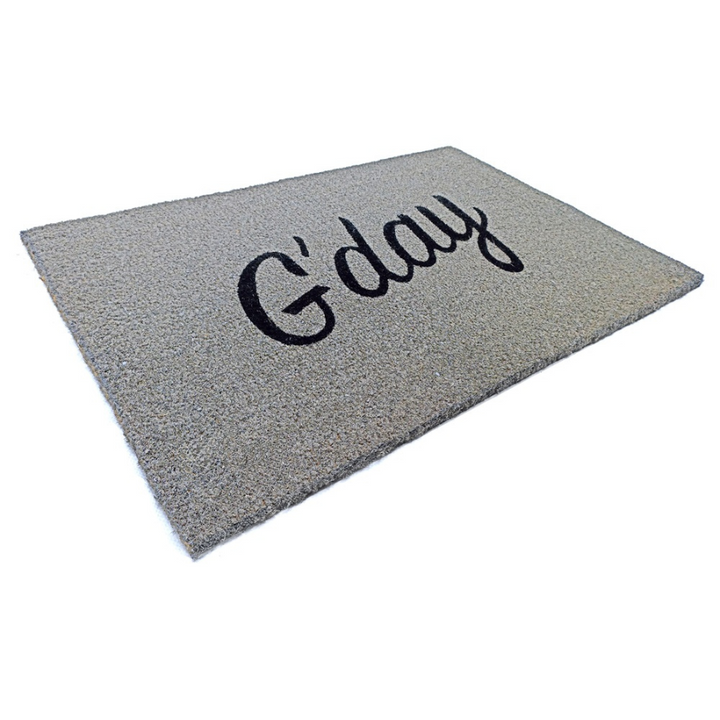 G'Day Grey PVC Backed Coir Doormat