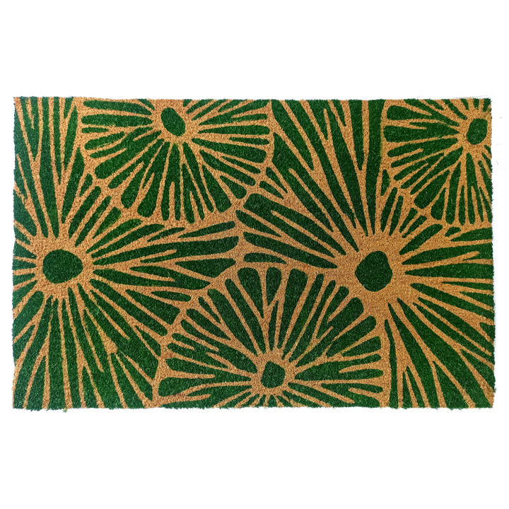 Green Citrus PVC Backed Coir Doormat