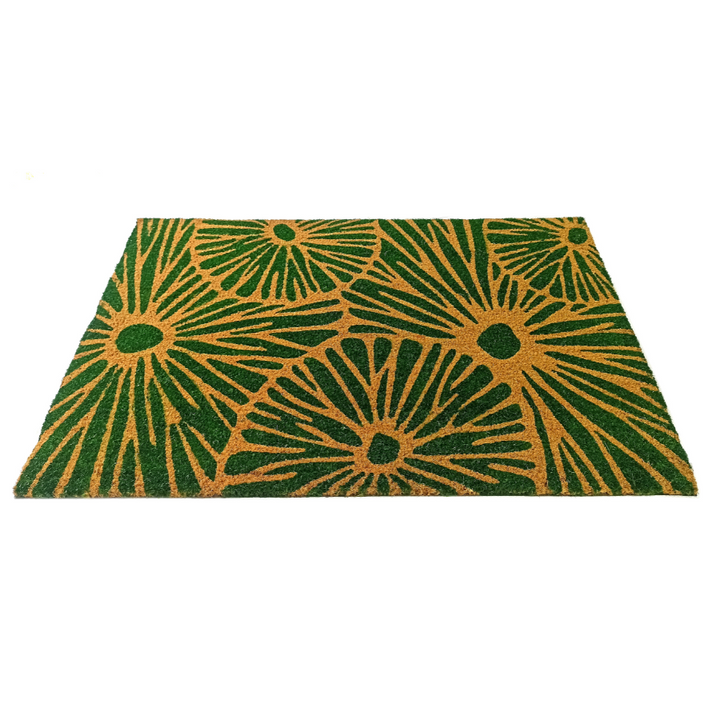 Green Citrus PVC Backed Coir Doormat