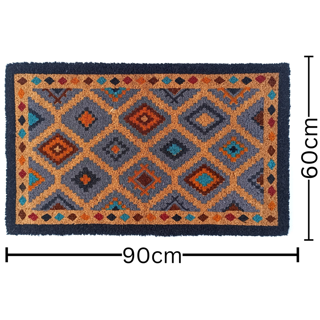 Kilim Multicolour PVC Backed Coir Doormat