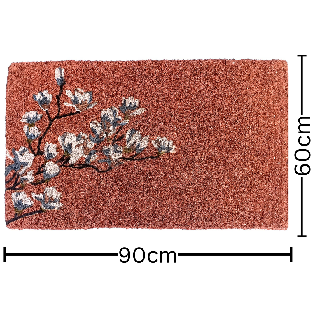 Magnolia Coral 100% Coir Doormat