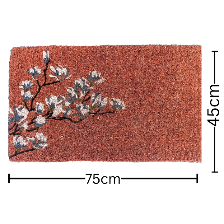 Magnolia Coral 100% Coir Doormat