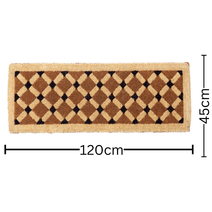 Mahi Diamond Geometrical Two Toned Thick Long Doormat