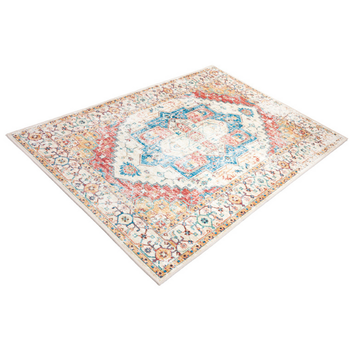 Maja Multicoloured Traditional Distressed Non Slip Large Rug