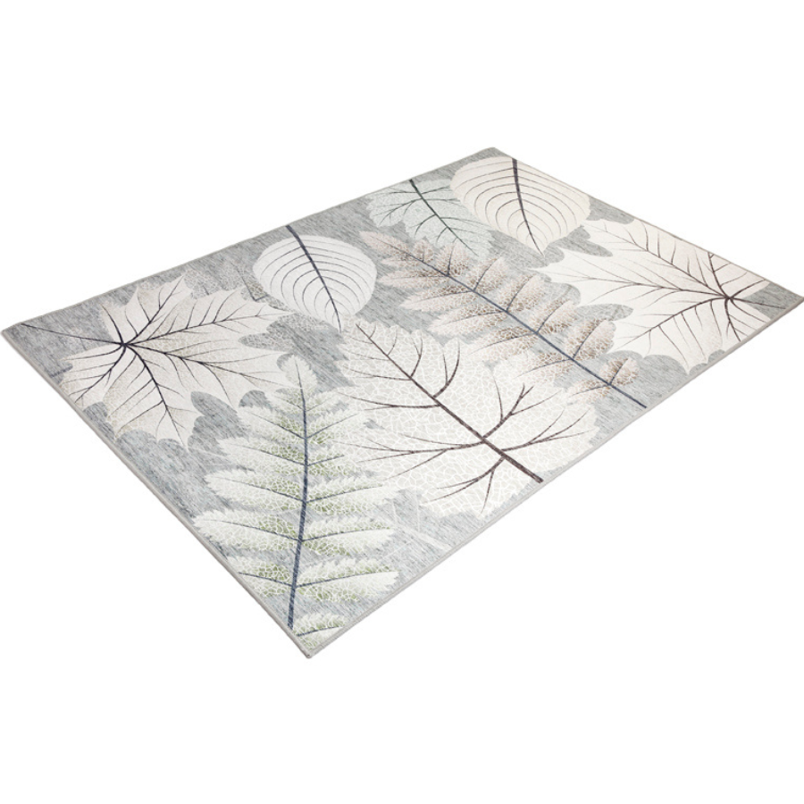 Maples Grey Floral Non Slip Rug