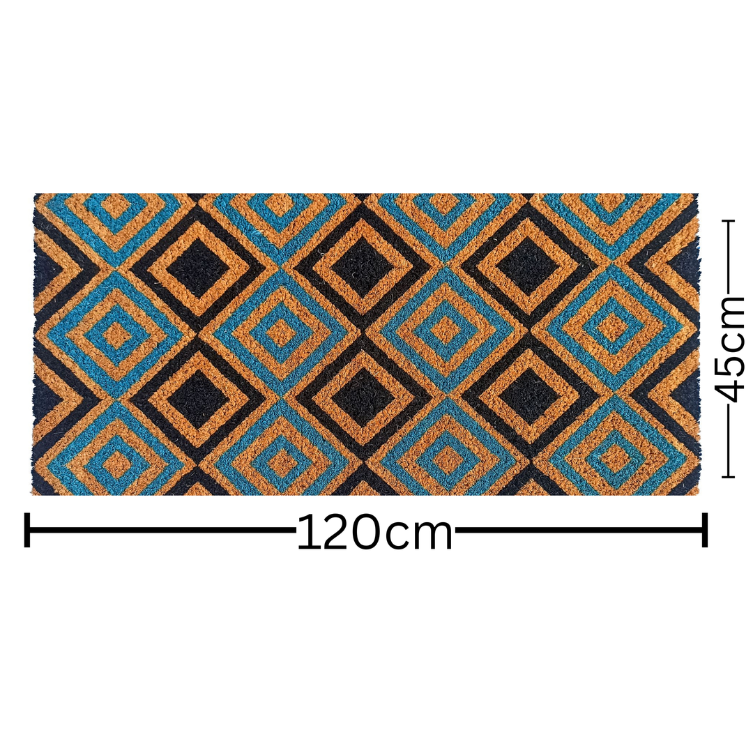 New Diamonds PVC Backed Long Coir Doormat