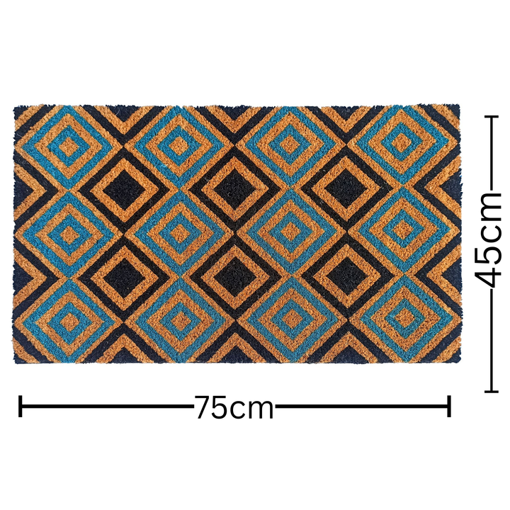 New Diamonds PVC Backed Coir Doormat