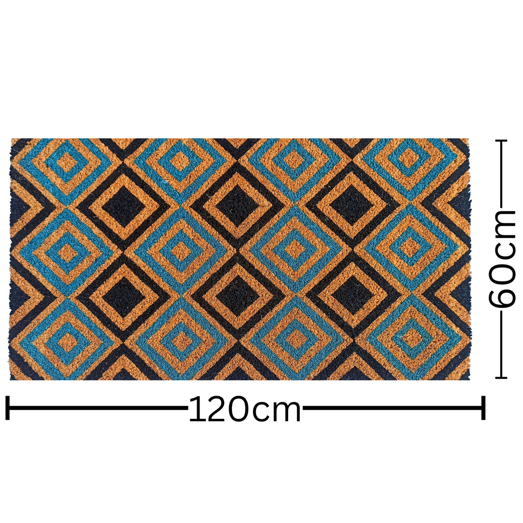 New Diamonds PVC Backed Long Coir Doormat