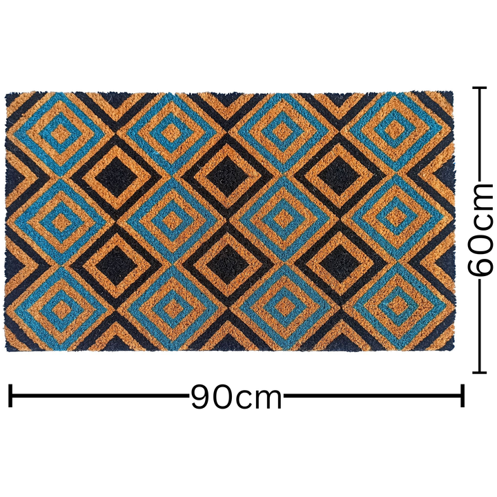 New Diamonds PVC Backed Coir Doormat