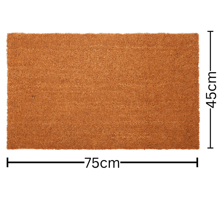 Nubra Plain Natural pvc backed Coir Doormat