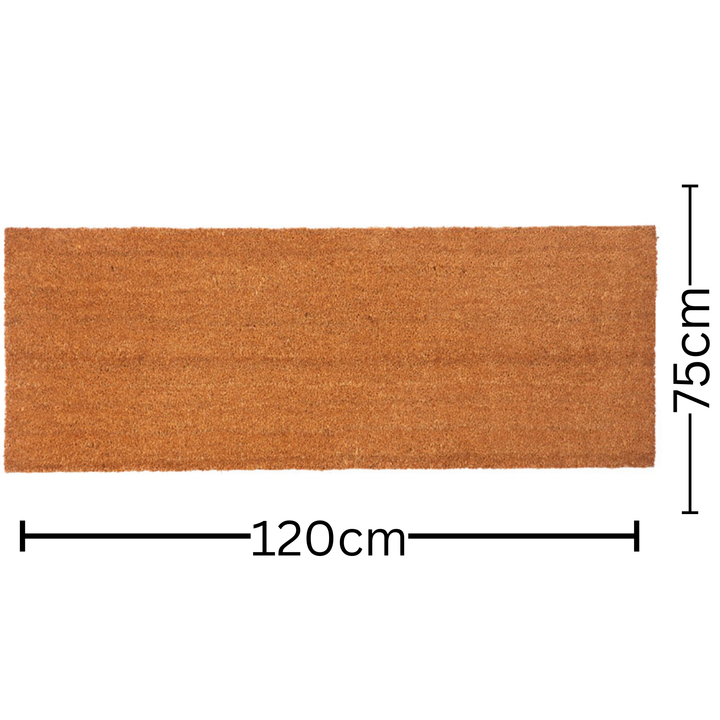 Nubra Plain Natural pvc backed Coir Doormat