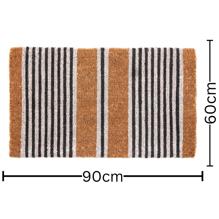 Nui Striped Coastal Coir Doormat